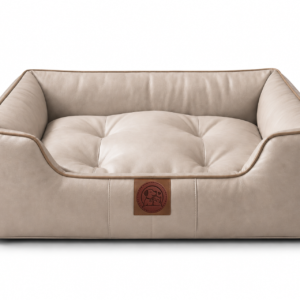 Luxury Orthopedic Faux Leather Pet Bed – Soft Cushioned Sofa Bed for Dogs & Cats