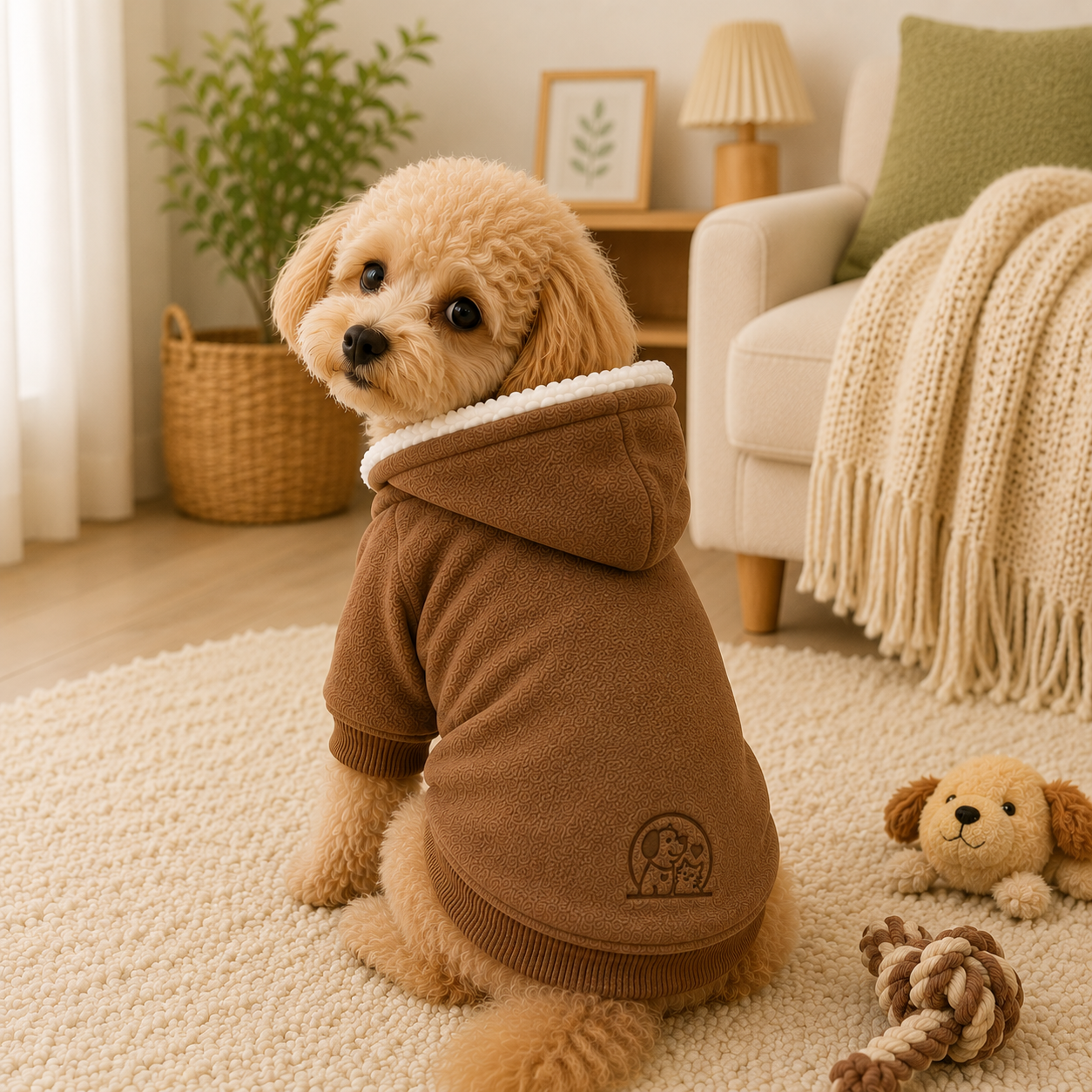Winter Dog Hoodie Coat – Warm Soft Hoodie Jacket for Small & Medium Dogs - Image 5