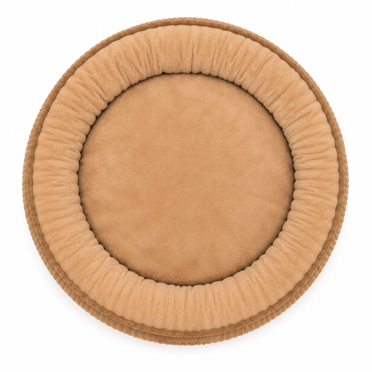 Abbey Pet Stores Deluxe Plush Oval Pet Bed for Dogs & Cats – Brown - Image 2