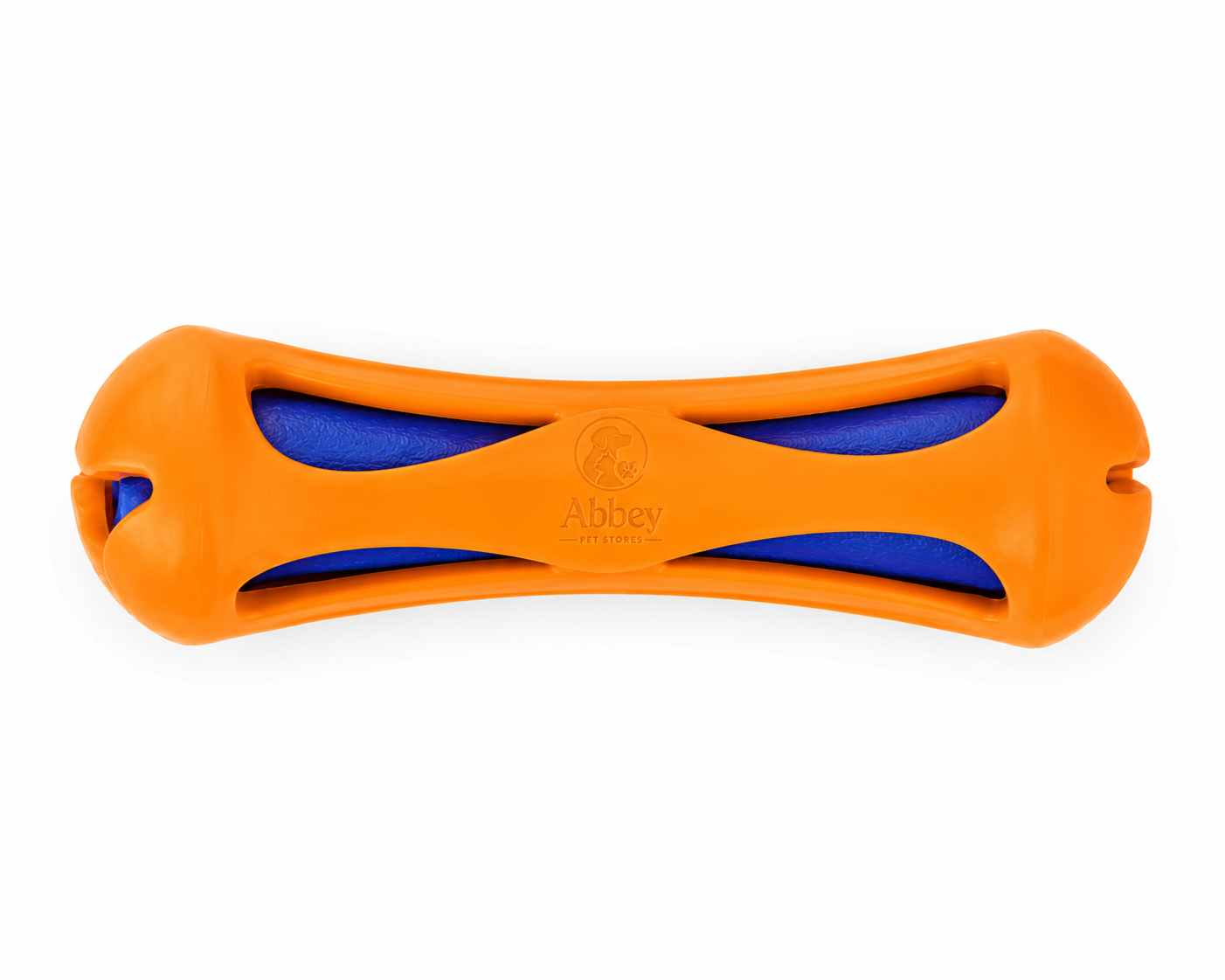 Abbey Pet Stores Durable Interactive Bone Chew Toy for Dogs – Orange & Blue - Image 4