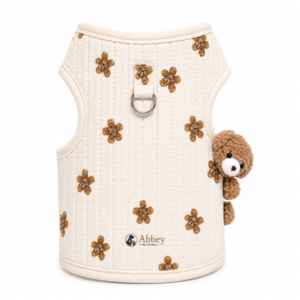 Abbey Pet Stores Floral Print Soft Pet Harness Vest with Metal D-Ring for Dogs & Cats