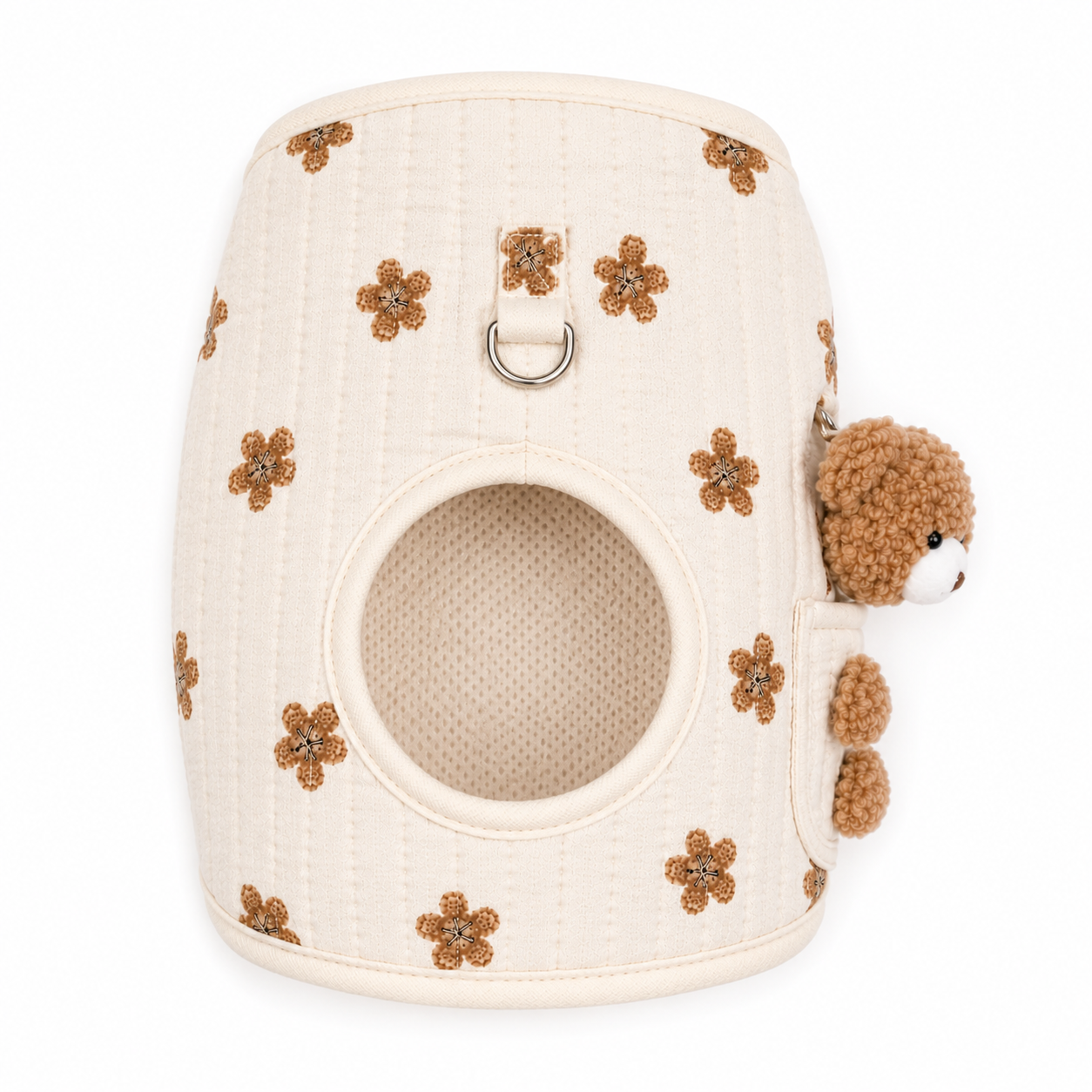 Abbey Pet Stores Floral Print Soft Pet Harness Vest with Metal D-Ring for Dogs & Cats - Image 4
