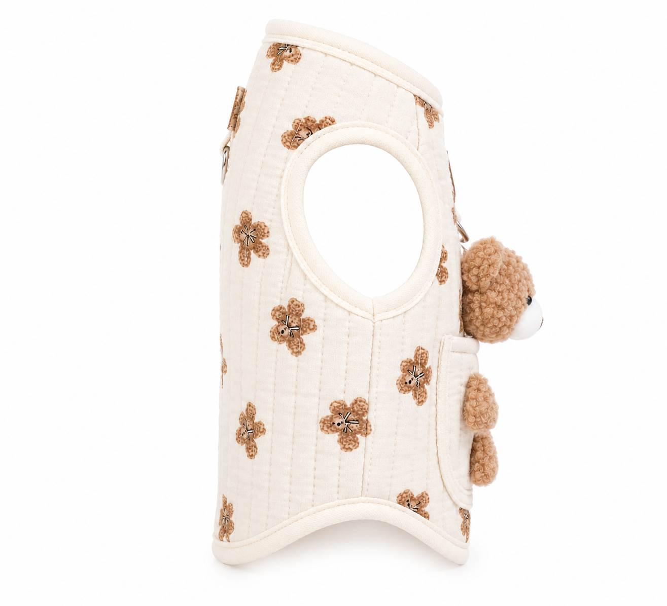 Abbey Pet Stores Floral Print Soft Pet Harness Vest with Metal D-Ring for Dogs & Cats - Image 3