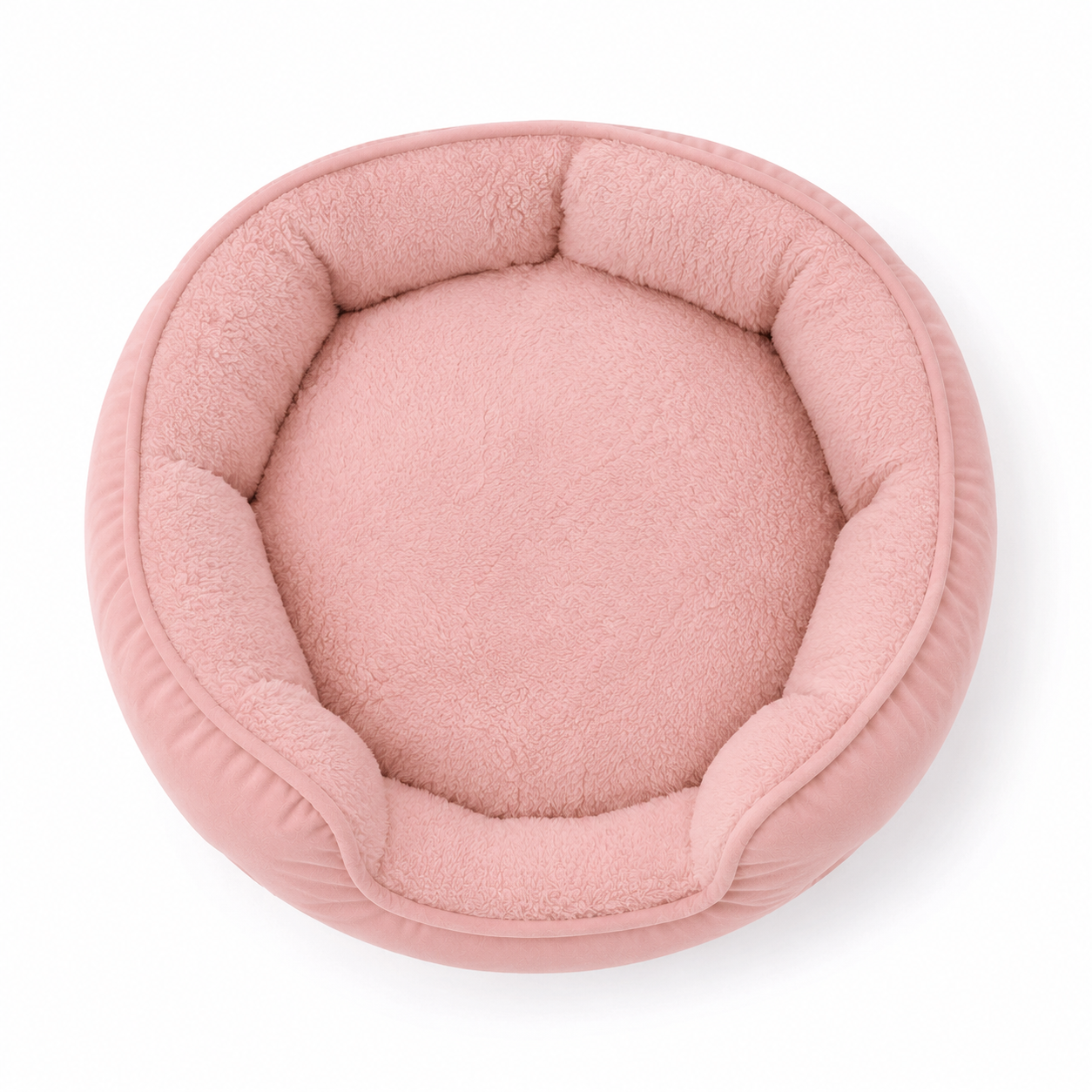 Abbey Pet Stores Plush Orthopedic Pet Sofa Bed for Dogs & Cats – Pink - Image 3