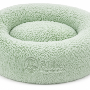 Abbey Pet Stores Round Plush Calming Pet Bed for Dogs & Cats – Mint Green
