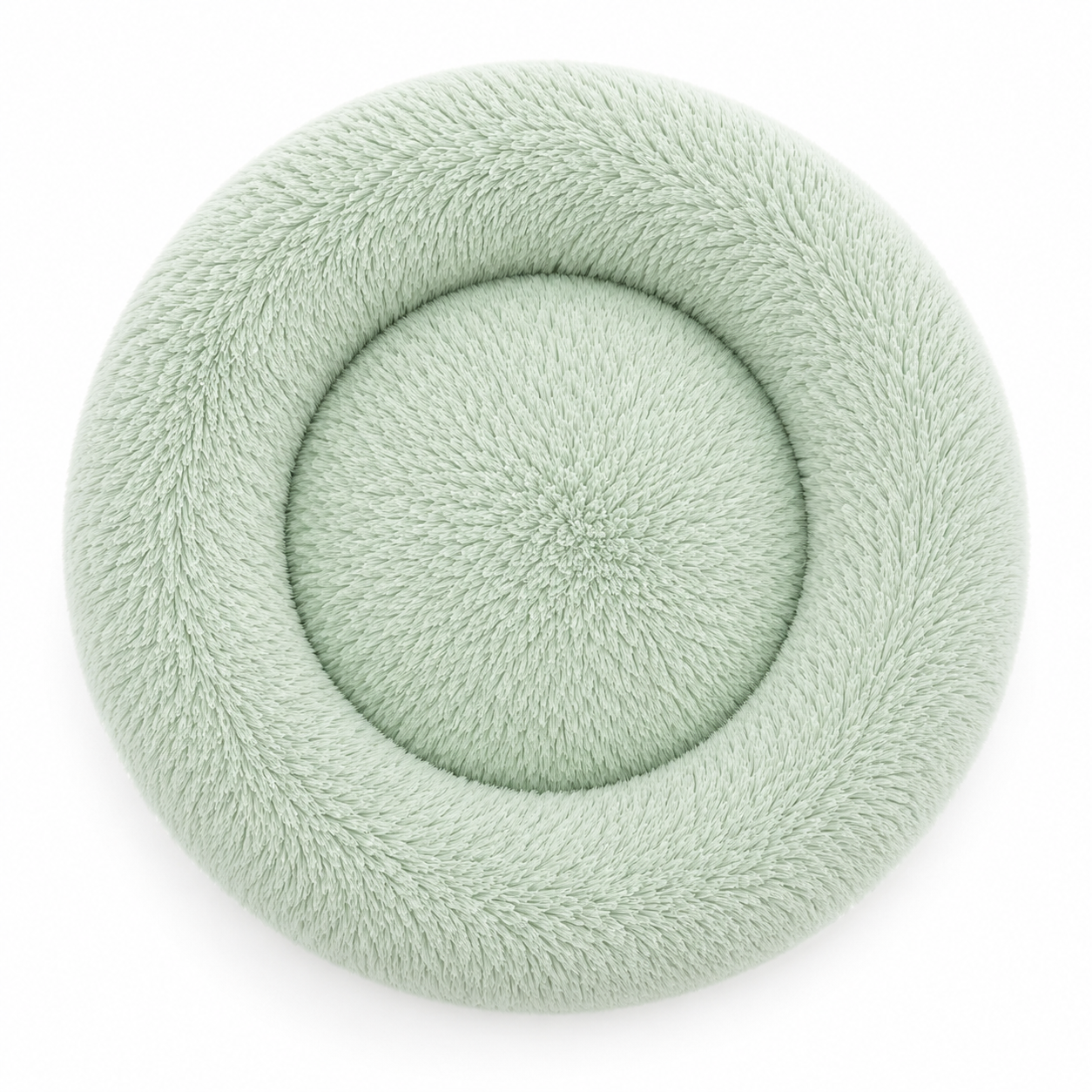Abbey Pet Stores Round Plush Calming Pet Bed for Dogs & Cats – Mint Green - Image 3