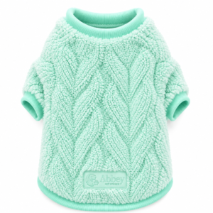 Abbey Pet Stores Soft Fleece Pet Sweater for Dogs & Cats – Mint Green