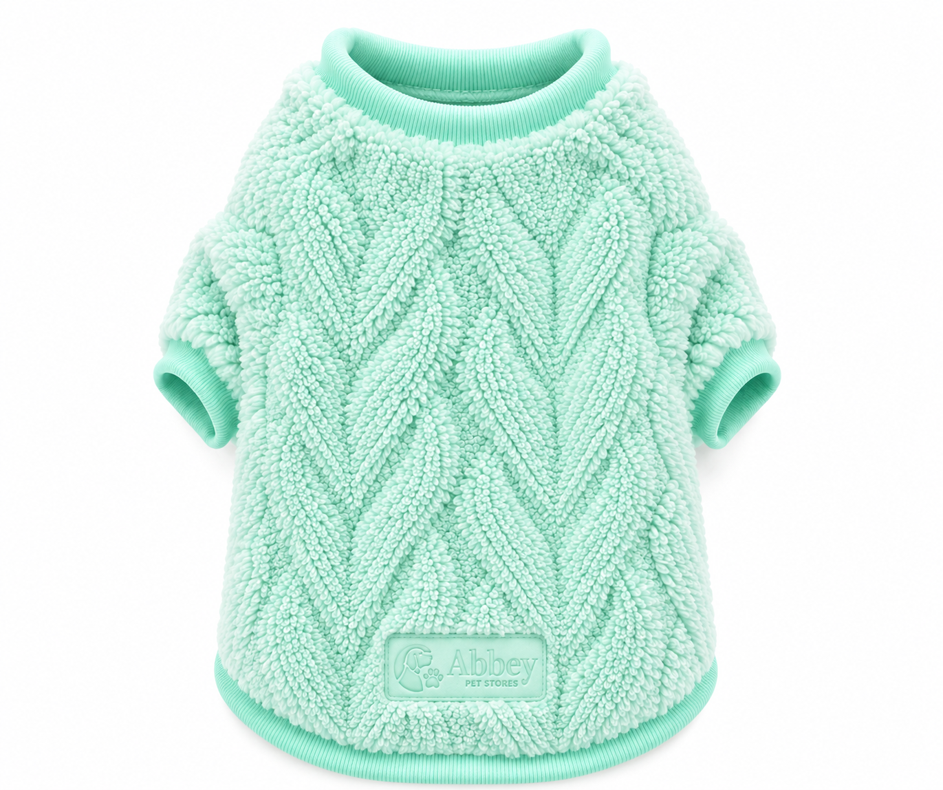 Abbey Pet Stores Soft Fleece Pet Sweater for Dogs & Cats – Mint Green