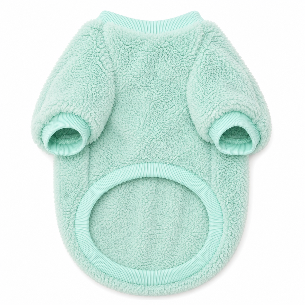 Abbey Pet Stores Soft Fleece Pet Sweater for Dogs & Cats – Mint Green - Image 4