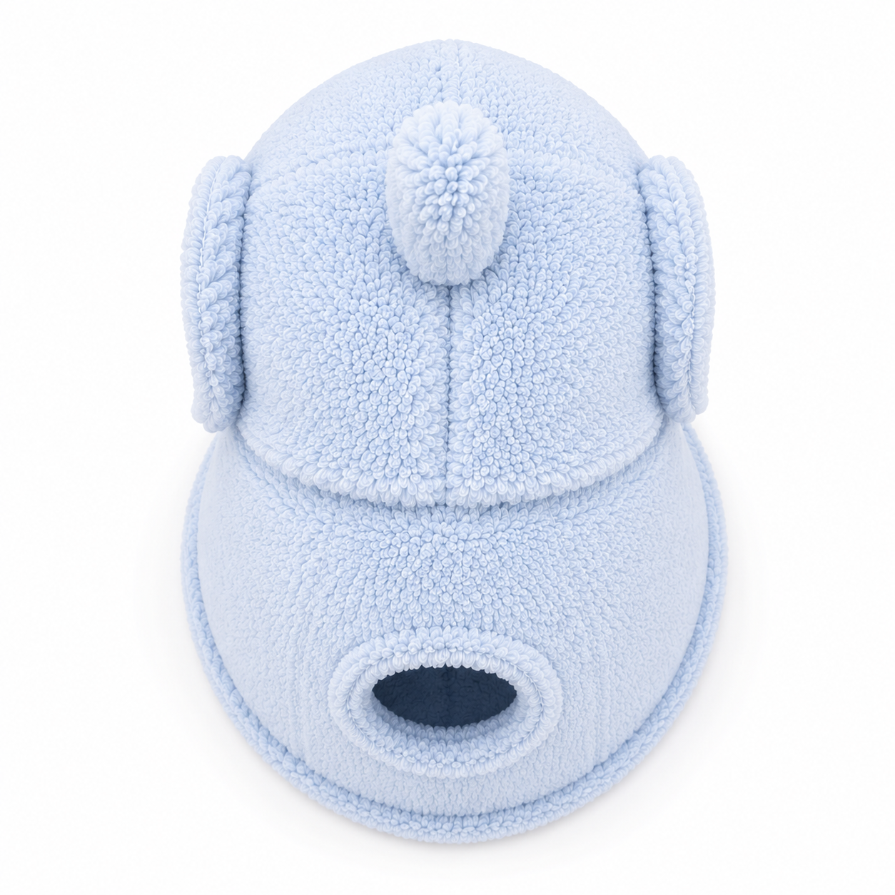 Abbey Pet Stores Soft Plush Pet Cave Bed with Ears for Cats & Small Dogs – Light Blue - Image 5