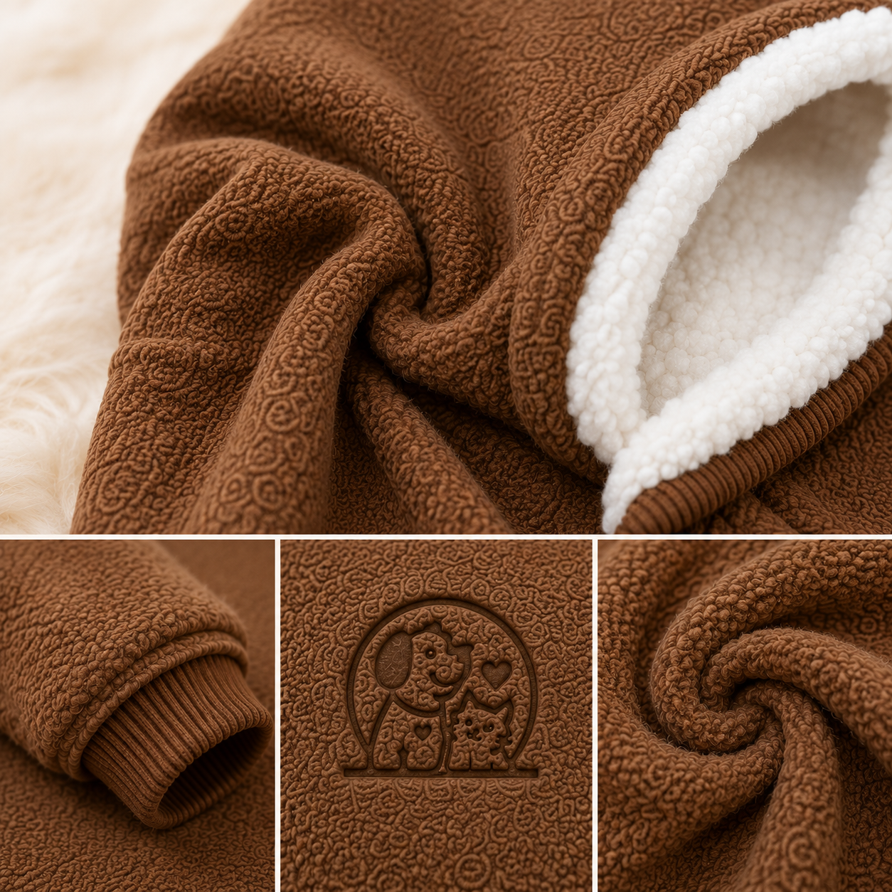 Winter Dog Hoodie Coat – Warm Soft Hoodie Jacket for Small & Medium Dogs - Image 4