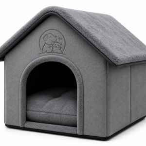 Indoor Pet House Bed – Soft Plush Enclosed Bed for Cats & Small Dogs