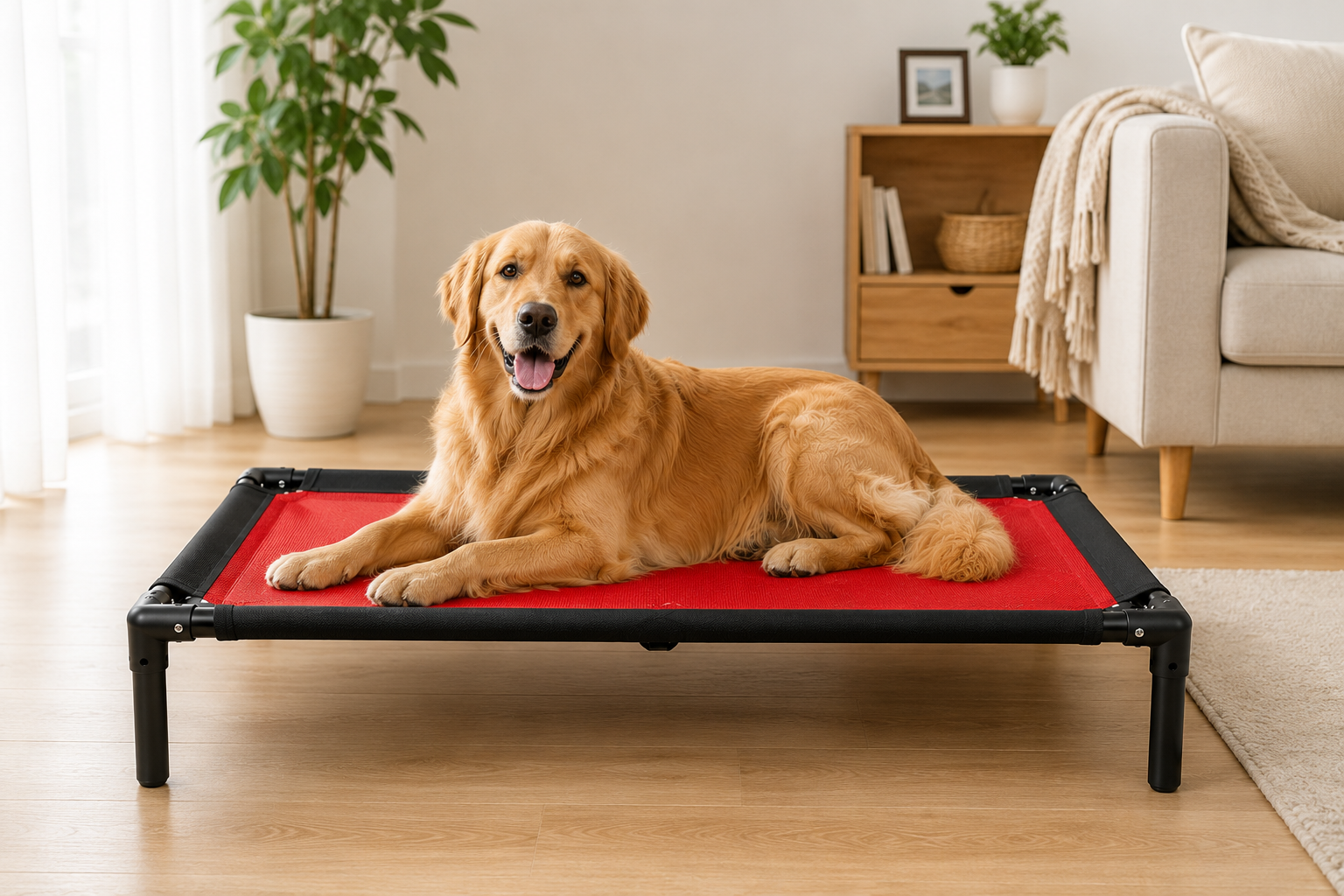 Premium Elevated Dog Bed – Cooling Breathable Mesh, Indoor & Outdoor - Image 2