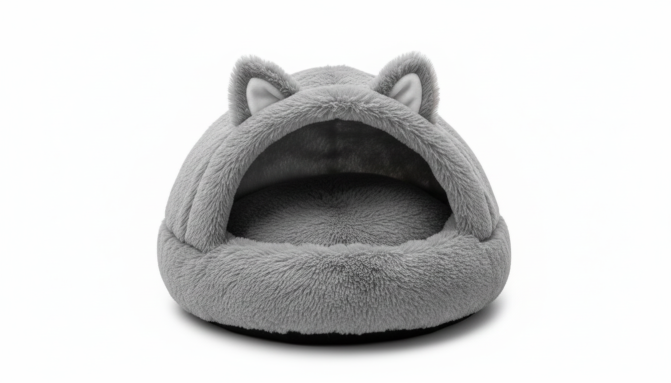 Premium Round Plush Pet Nest – Ultra Soft Warm Bed with Cover - Image 3