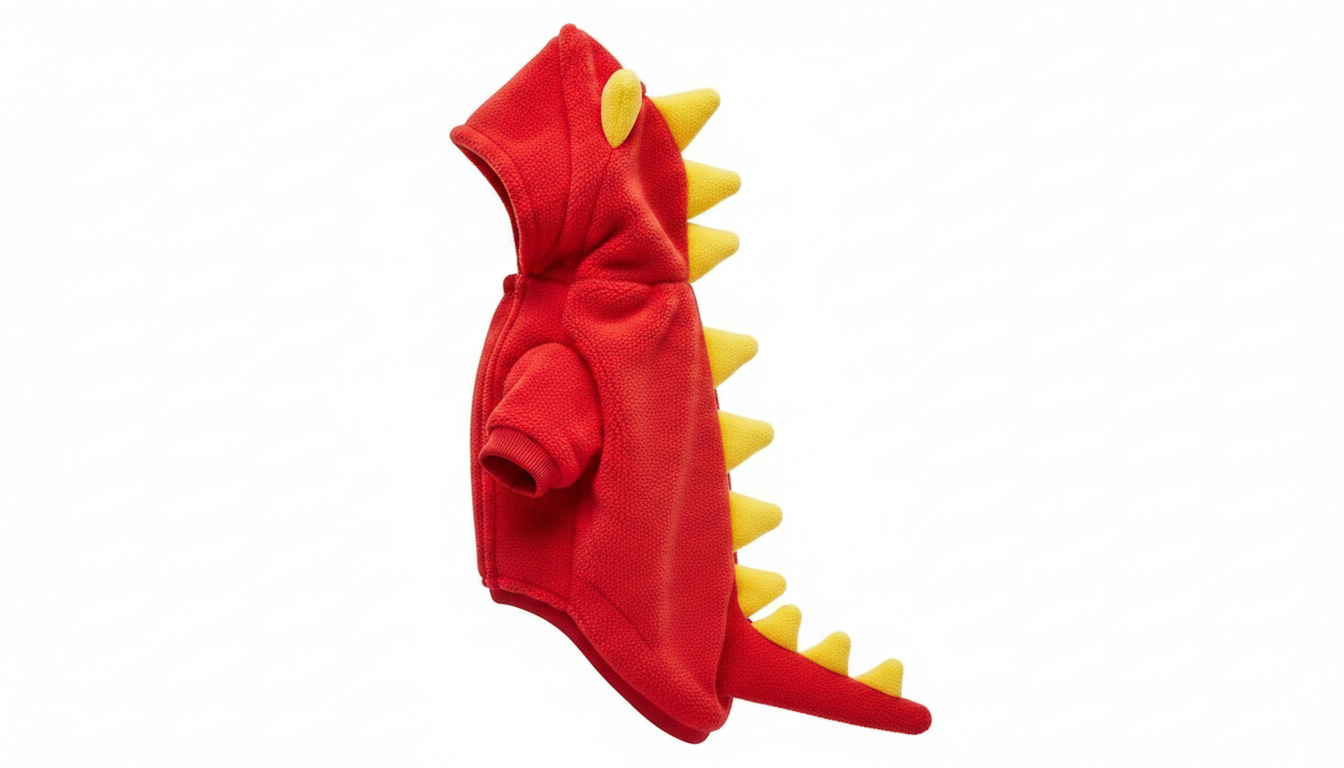 Premium Dinosaur Dog Hoodie – Soft Fleece Warm Winter Coat for Small Dogs - Image 3