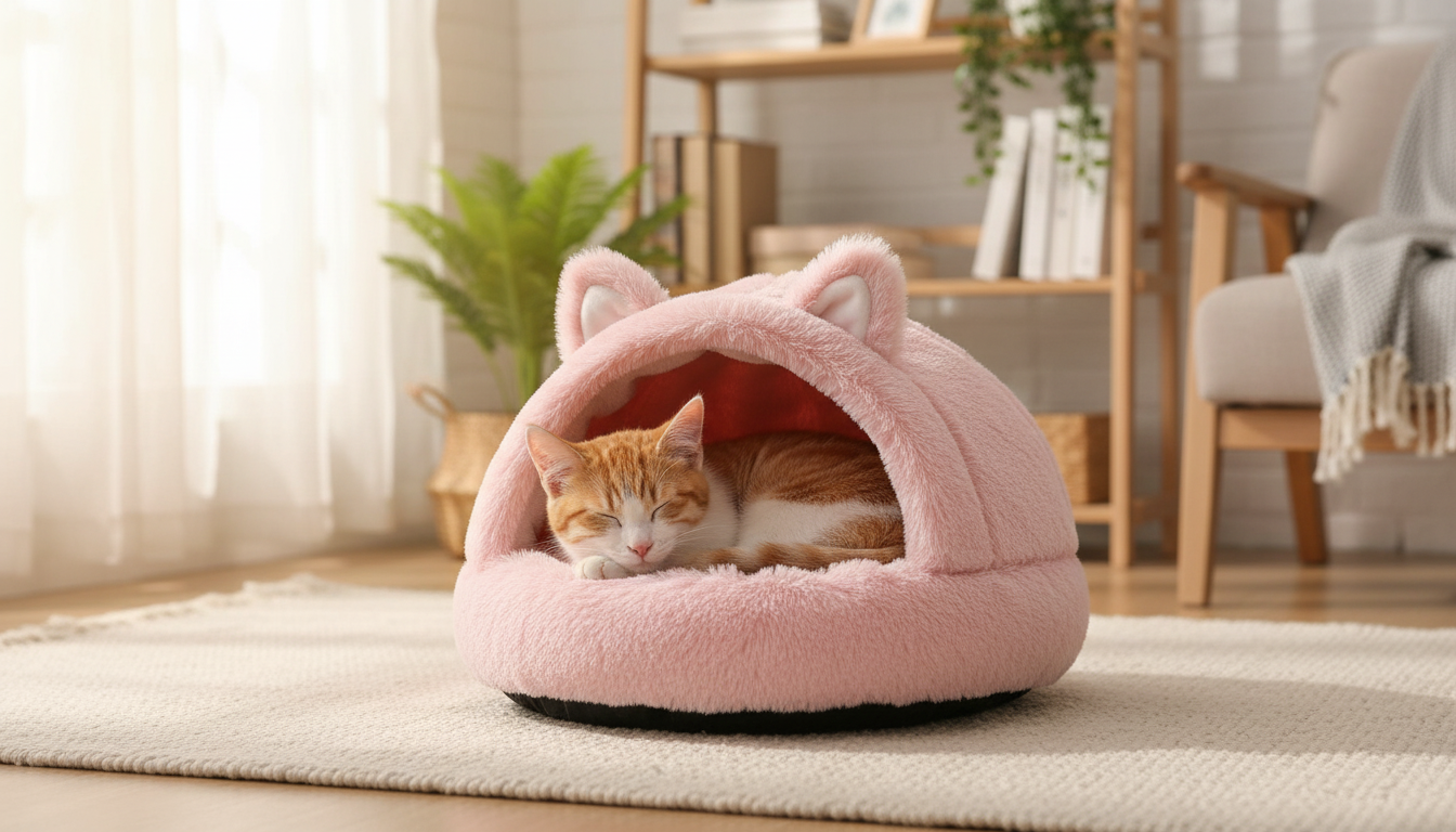 Premium Round Plush Pet Nest – Ultra Soft Warm Bed with Cover - Image 8