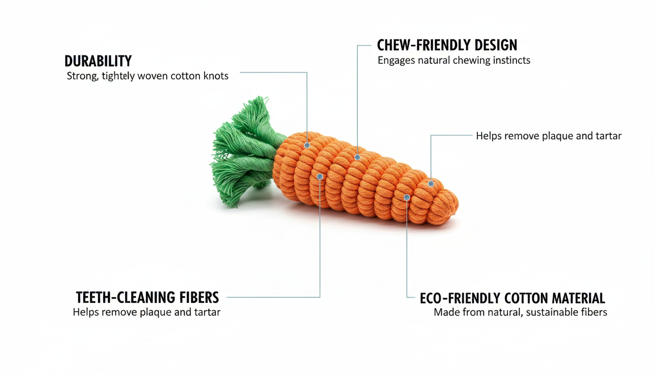 Premium Cotton Rope Knot Dog Toy – Strong Chew & Dental Cleaning Toy Option 4 (SEO-Friendly): - Image 6