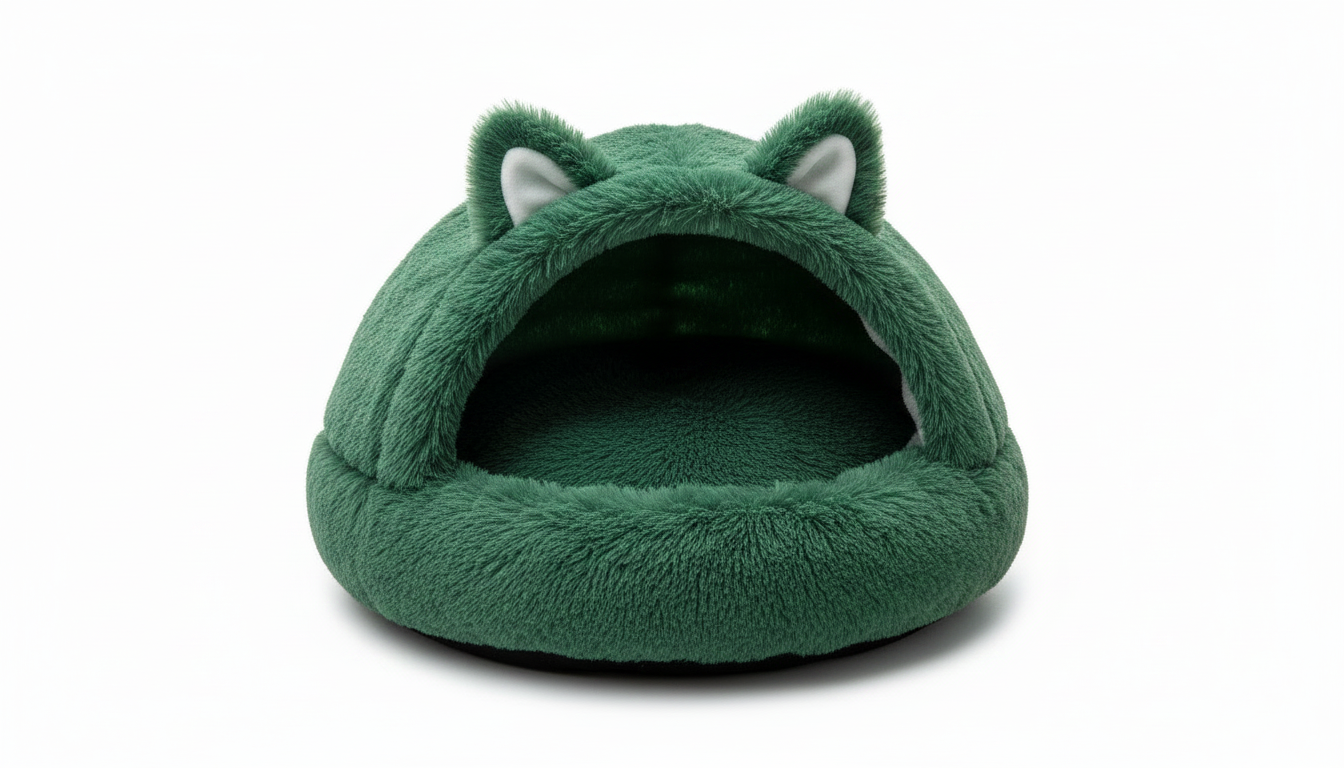 Premium Round Plush Pet Nest – Ultra Soft Warm Bed with Cover - Image 2
