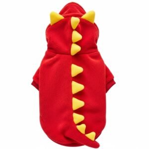 Premium Dinosaur Dog Hoodie – Soft Fleece Warm Winter Coat for Small Dogs