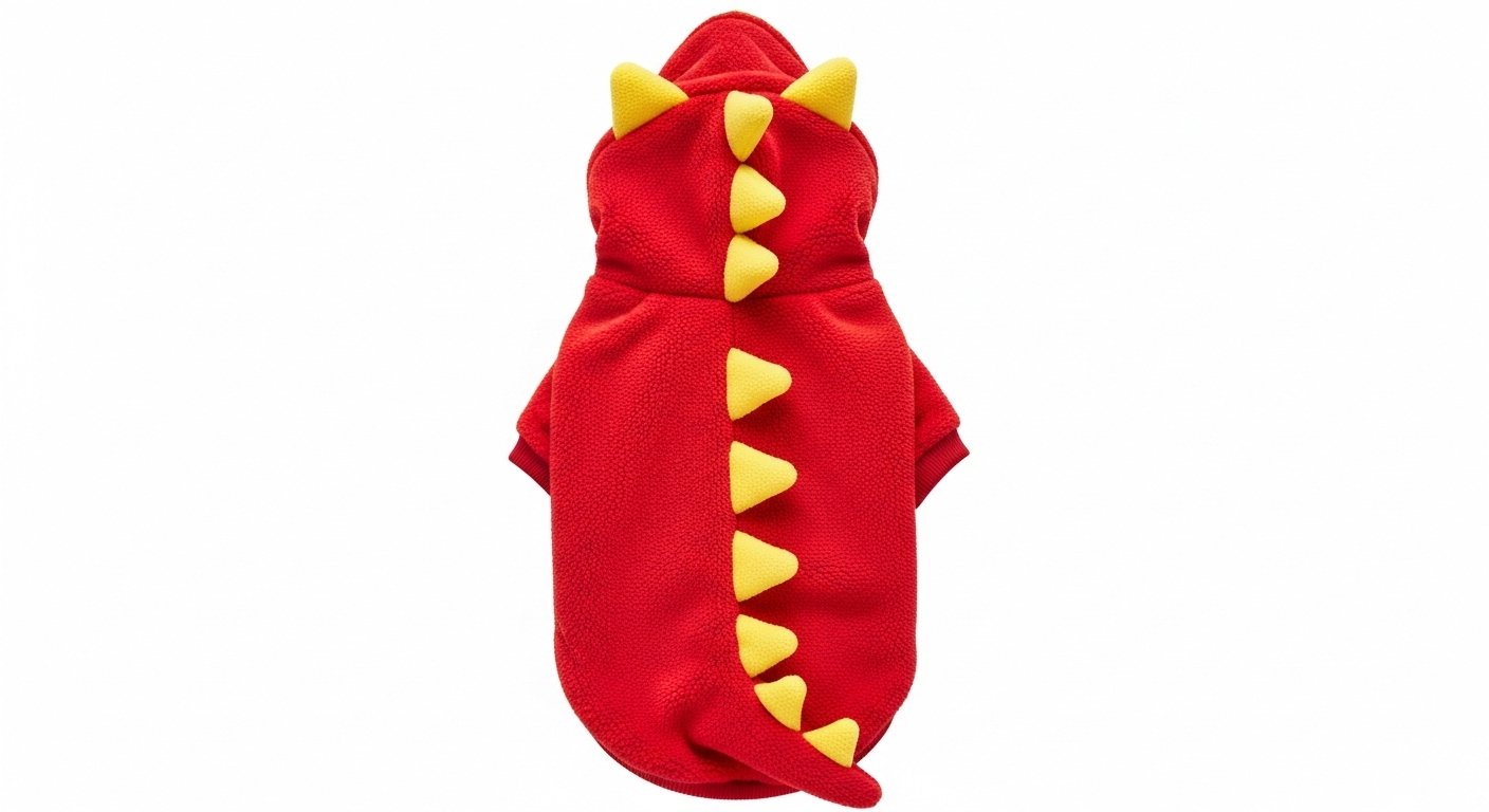 Premium Dinosaur Dog Hoodie – Soft Fleece Warm Winter Coat for Small Dogs